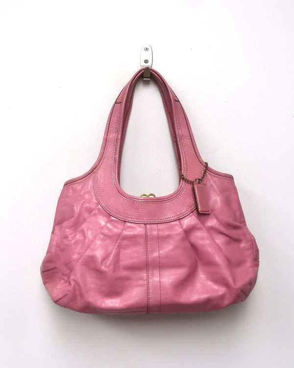 Vintage Coach Ergo Pleated Frame Satchel