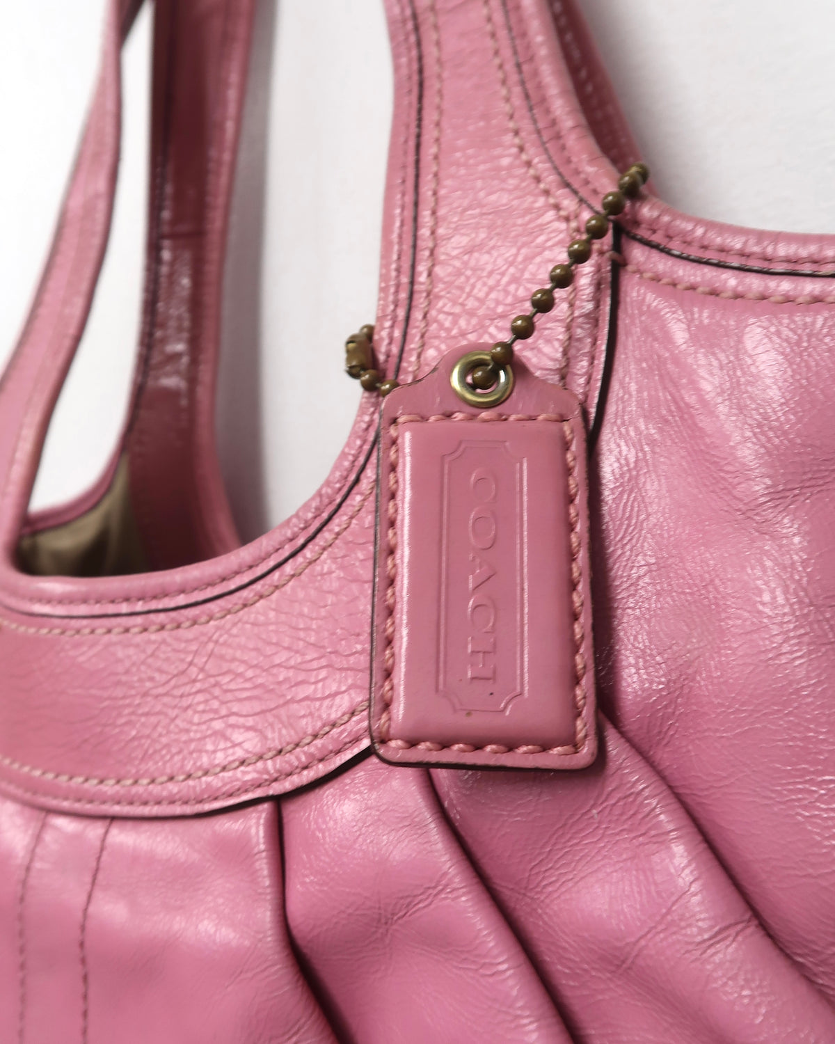 Vintage Coach Ergo Pleated Frame Satchel
