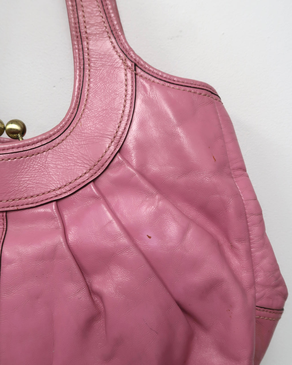 Vintage Coach Ergo Pleated Frame Satchel