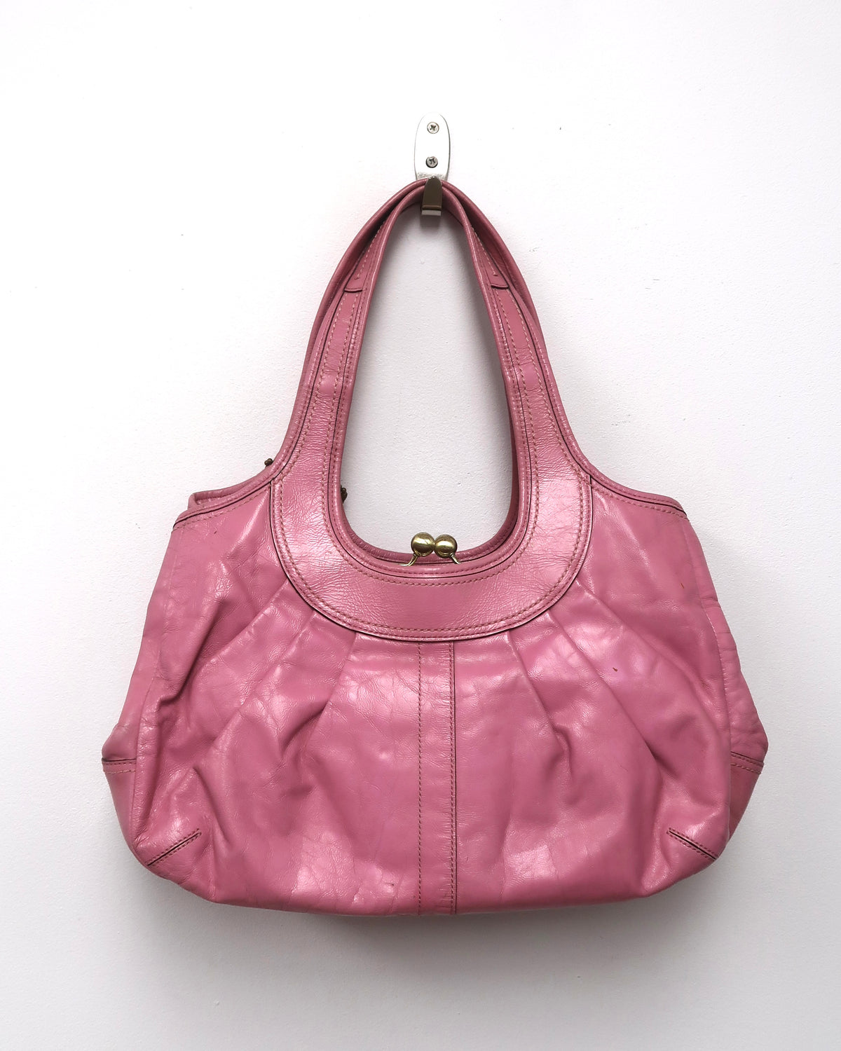 Vintage Coach Ergo Pleated Frame Satchel