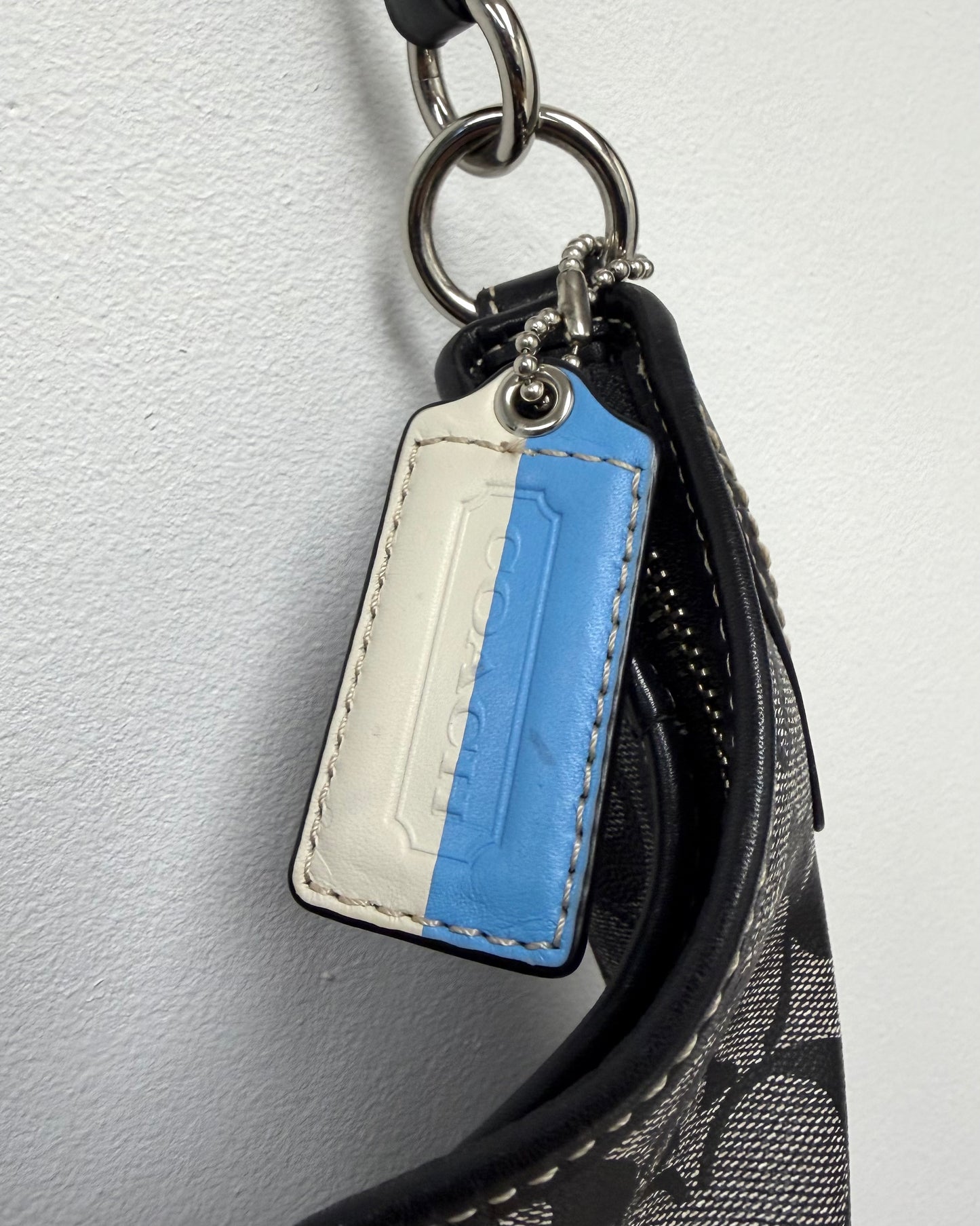 Coach Signature Stripe Chelsea Hobo Shoulder Bag