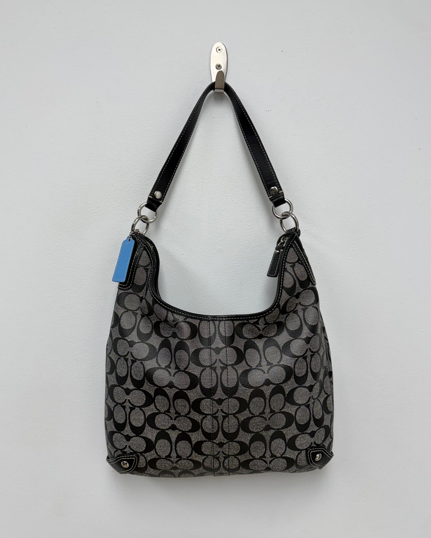 Coach Signature Stripe Chelsea Hobo Shoulder Bag