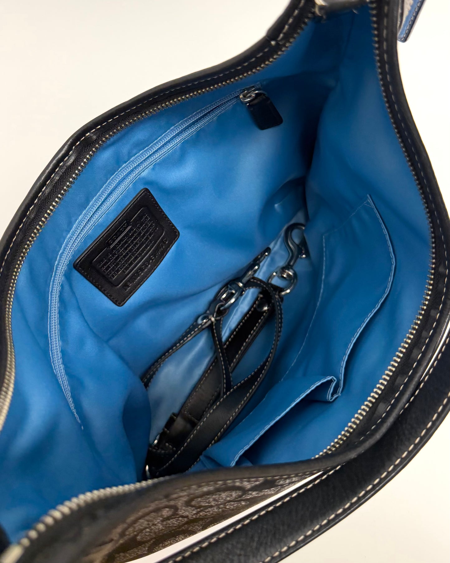Coach Signature Stripe Chelsea Hobo Shoulder Bag