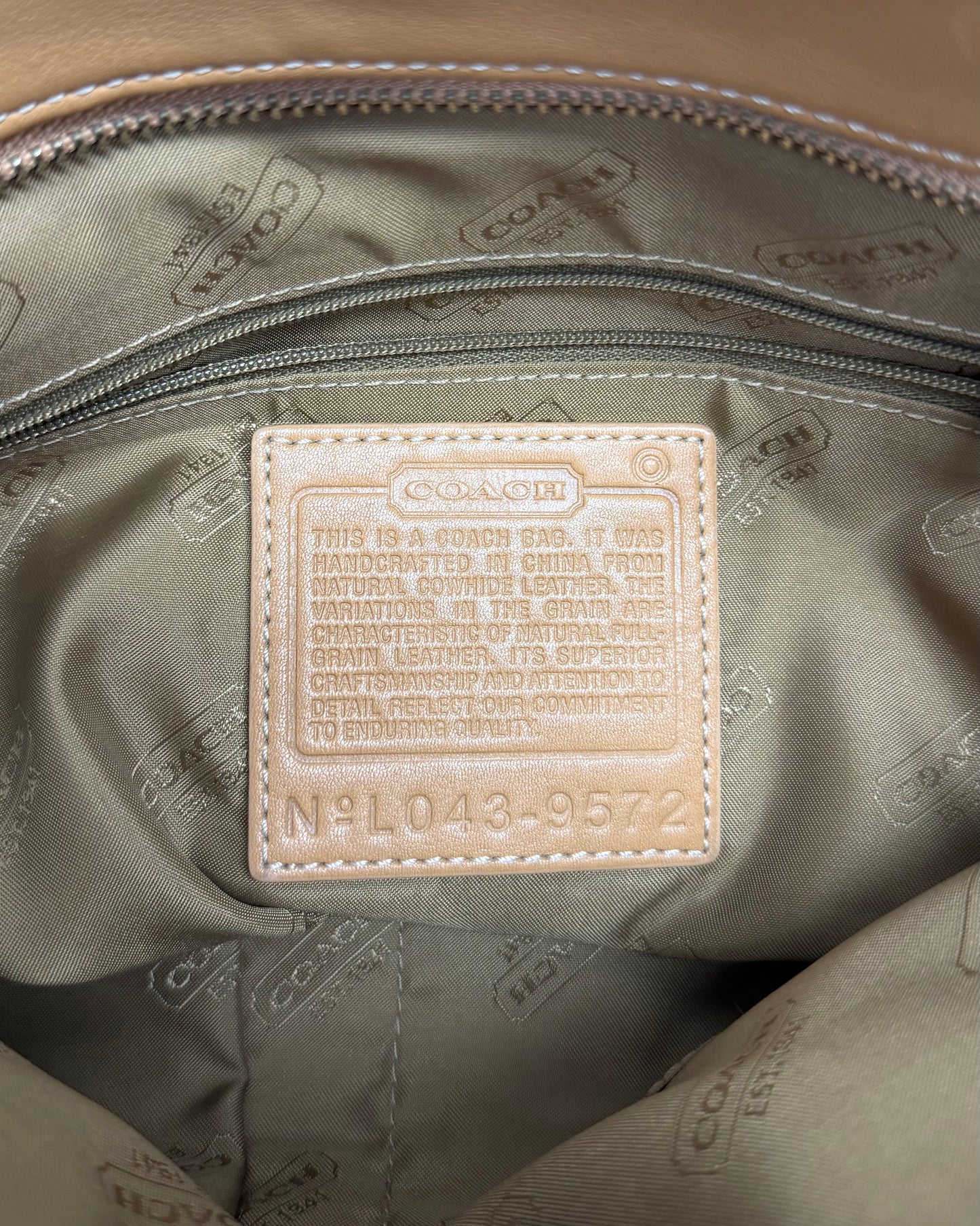Coach Vintage Hamptons Beige Soft Leather Tote