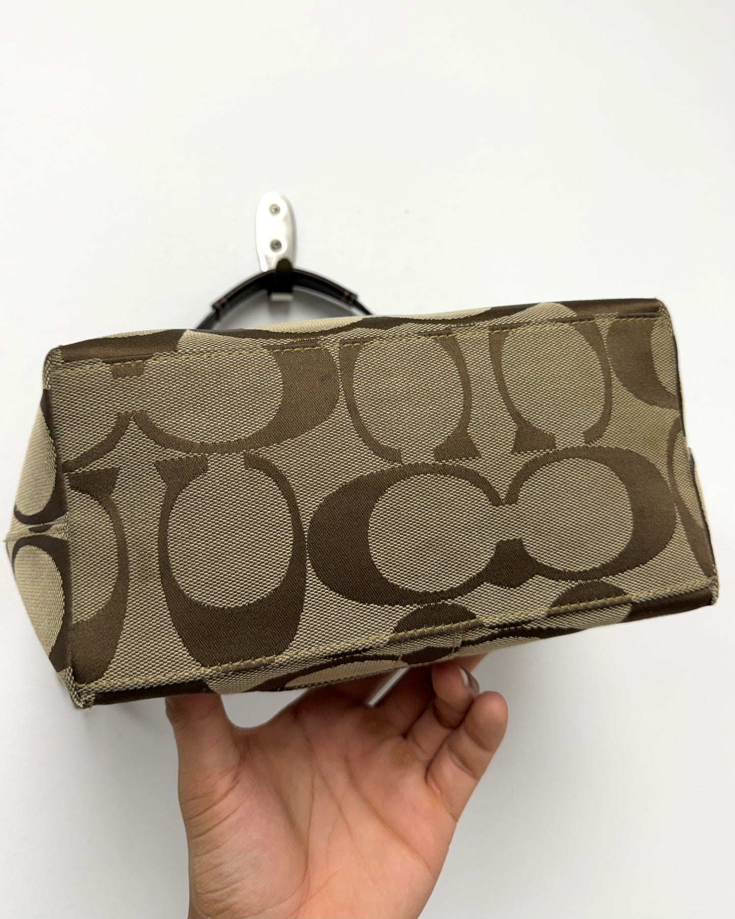 Coach Purse Tan Monogram Shoulder Bag