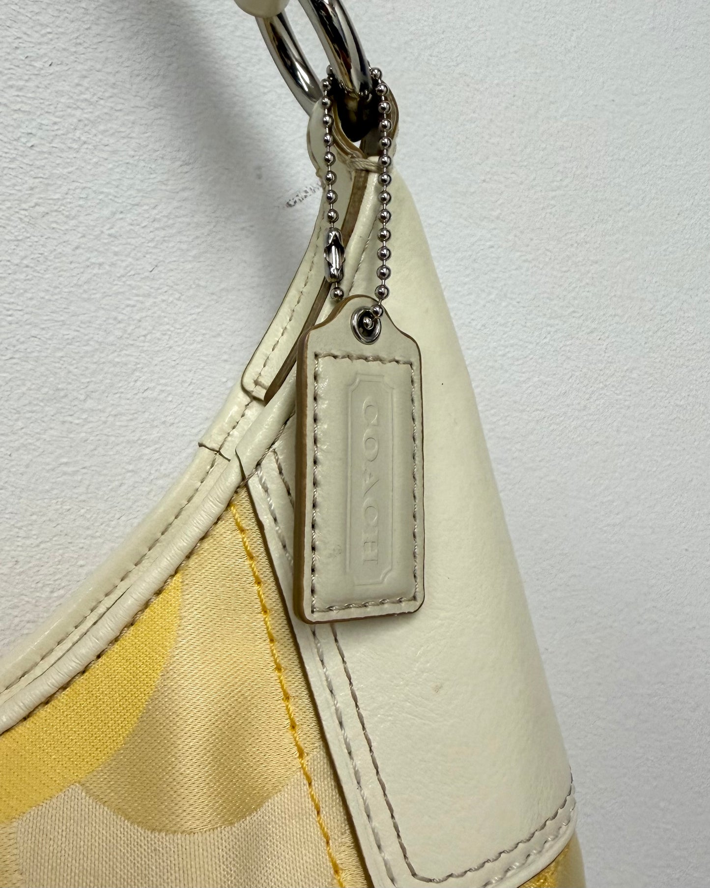 Coach Hampton Optic Signature logo stripe hobo shoulder bag