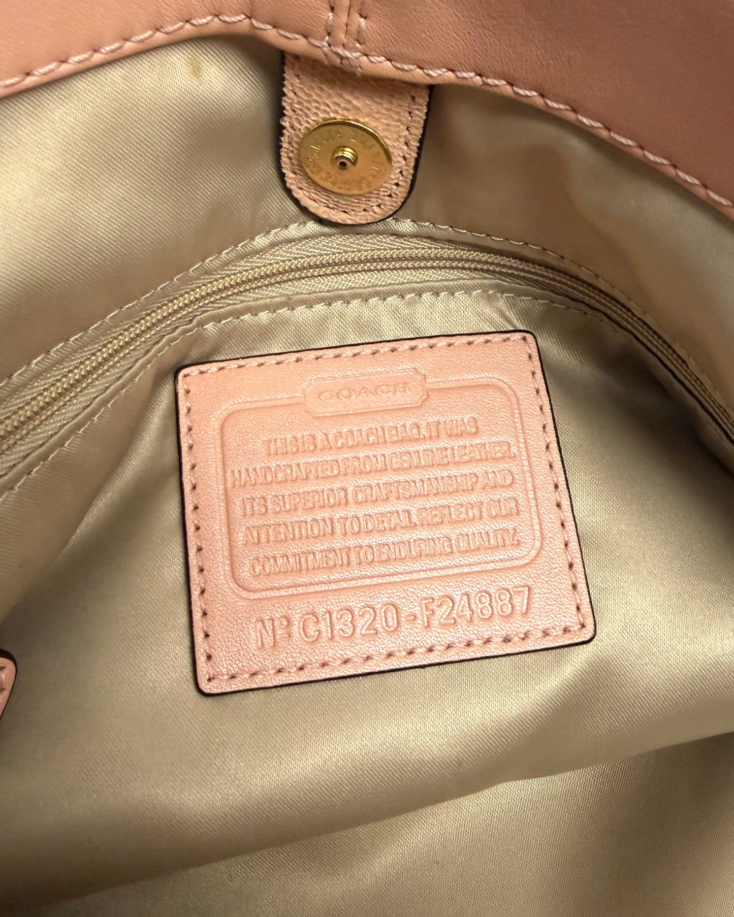 Coach Ashley Spectator carryall bag featuring tan exotic leather