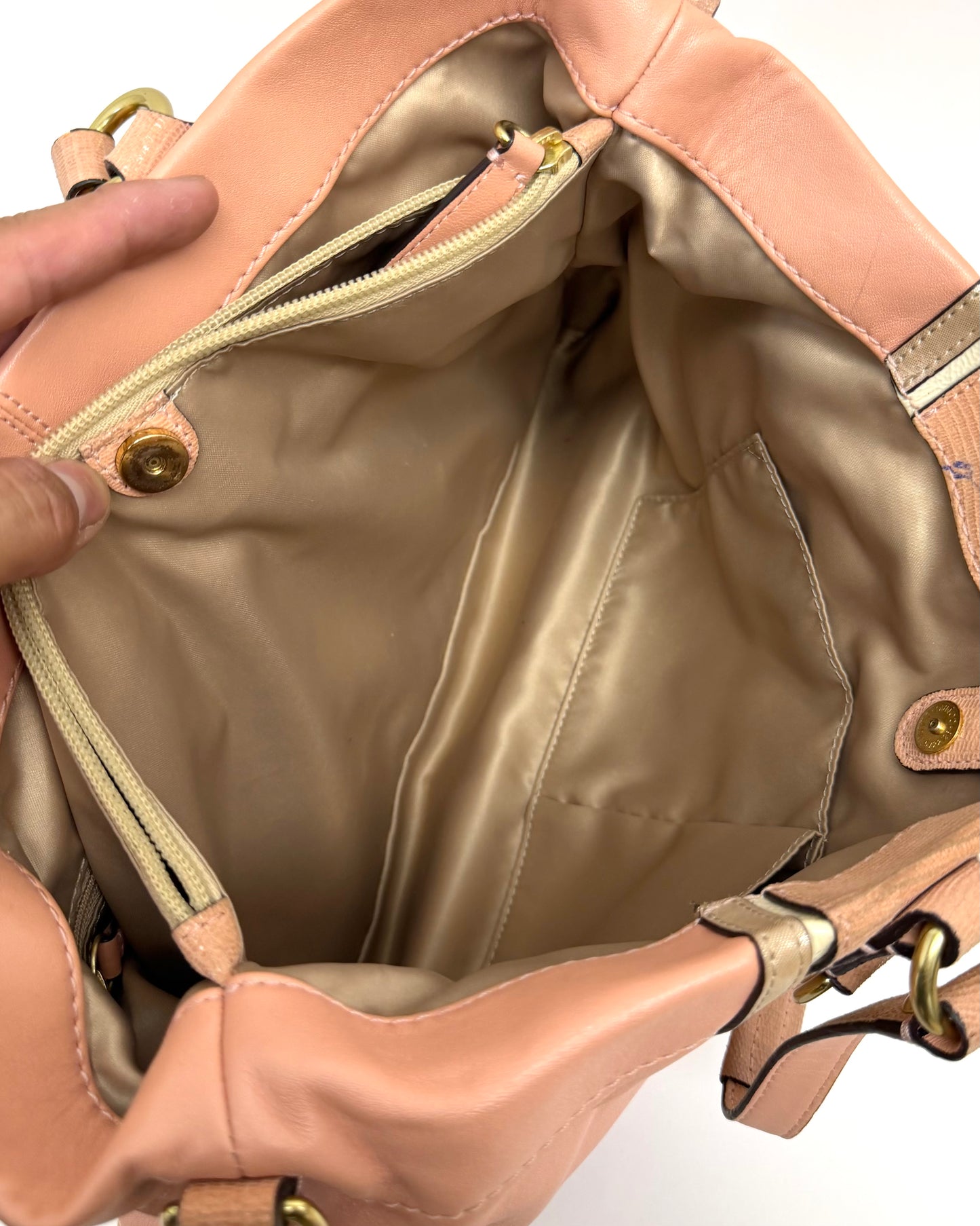 Coach Ashley Spectator carryall bag featuring tan exotic leather