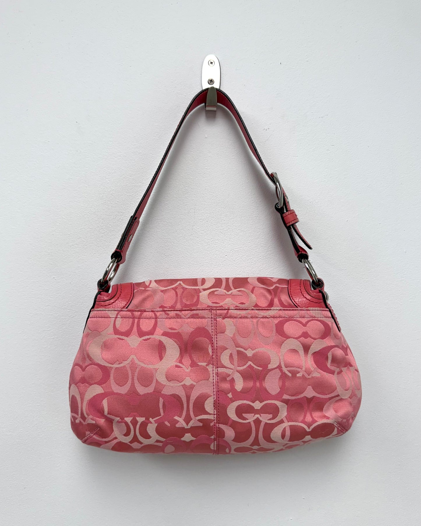 Pink Coach Soho pleated shoulder bag