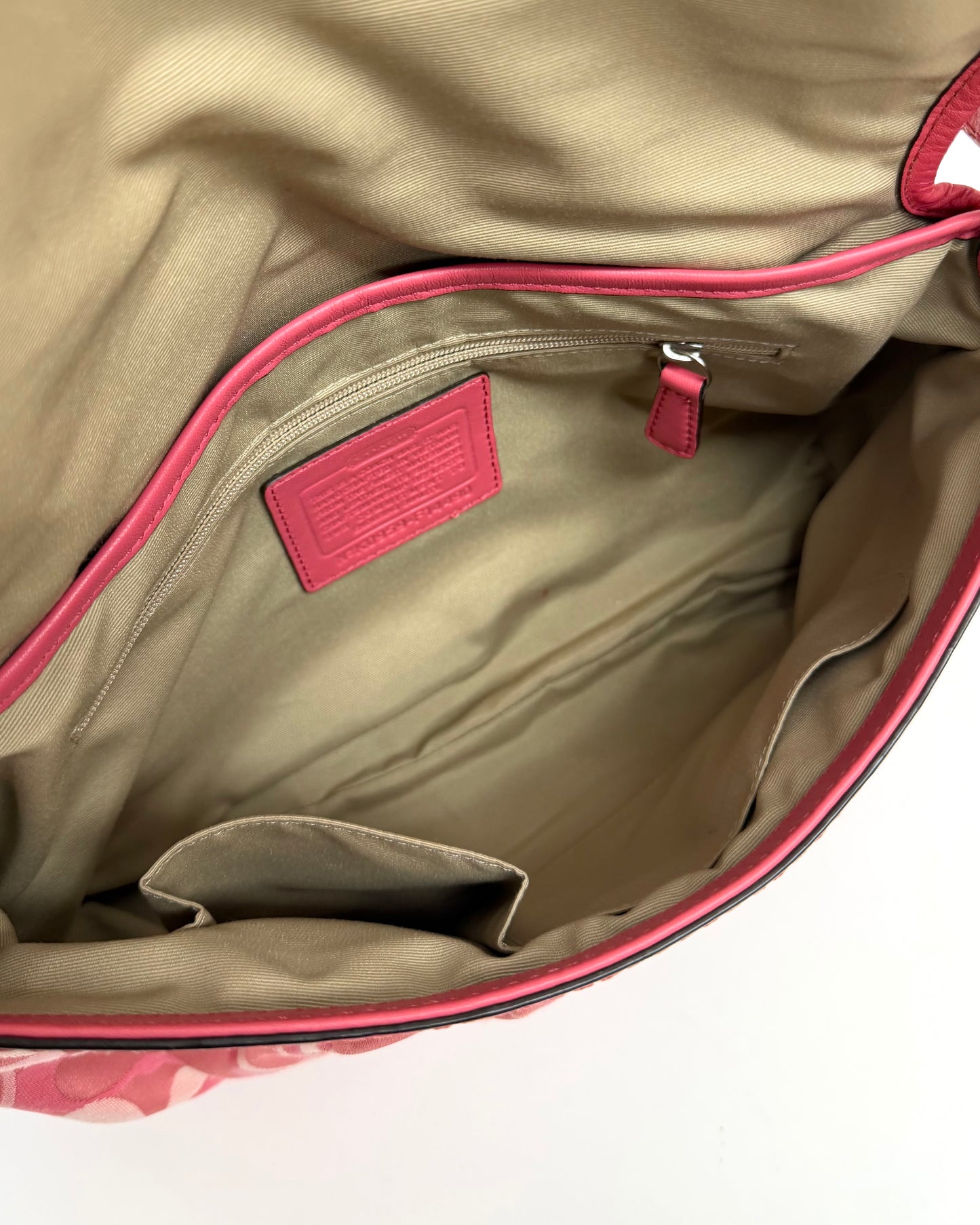 Pink Coach Soho pleated shoulder bag