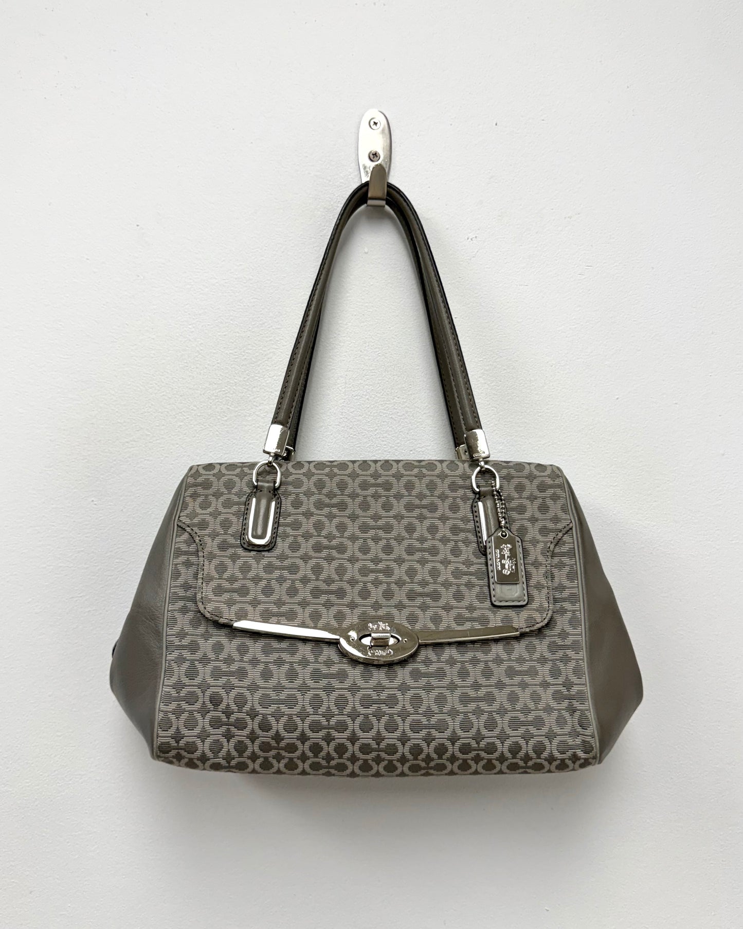 Coach Madison Needlepoint Op Art Satchel