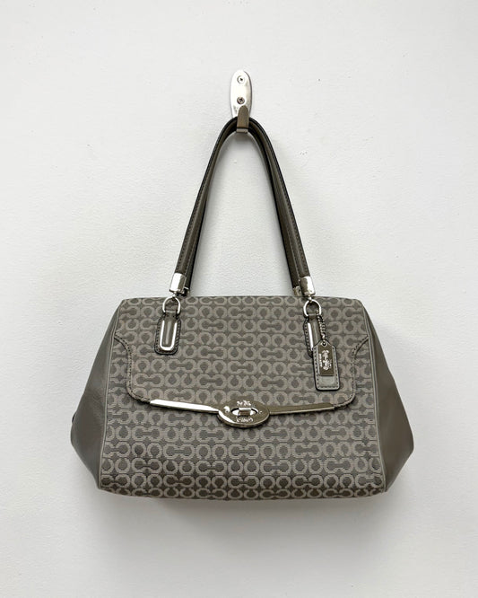 Coach Madison Needlepoint Op Art Satchel