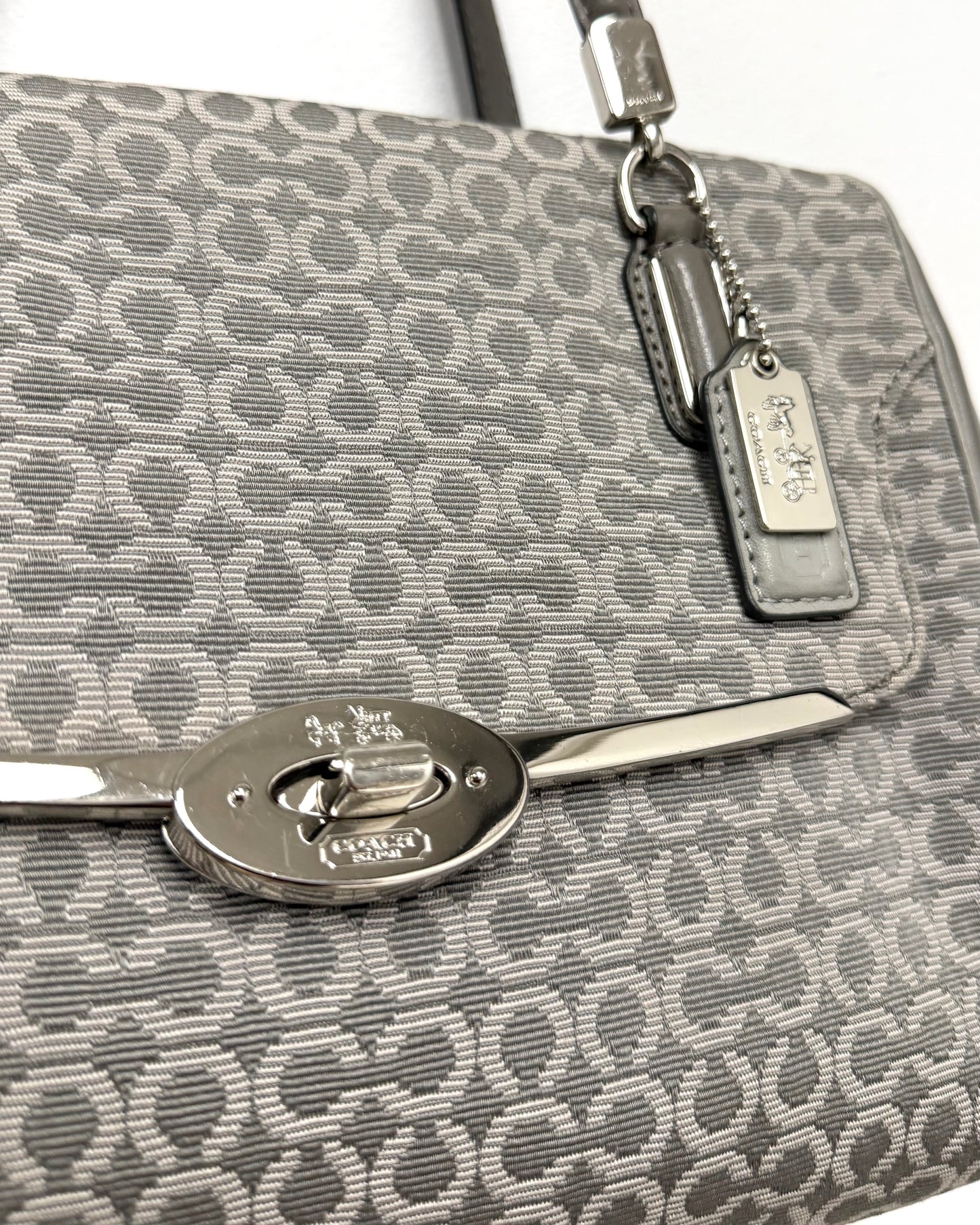 Coach Madison Needlepoint Op Art Satchel