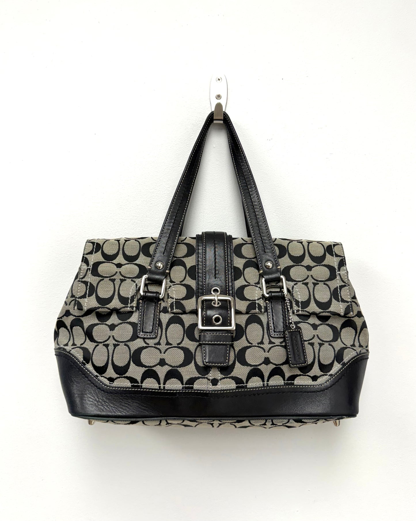 Coach signature logo satchel bag