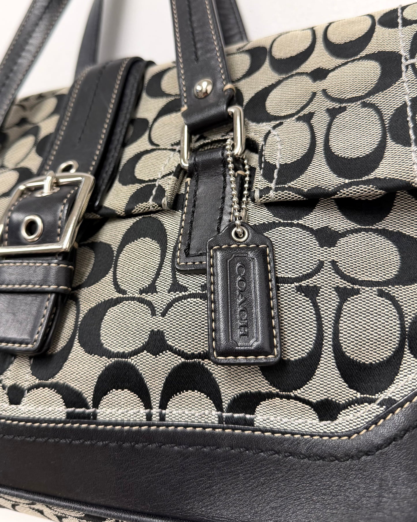 Coach signature logo satchel bag