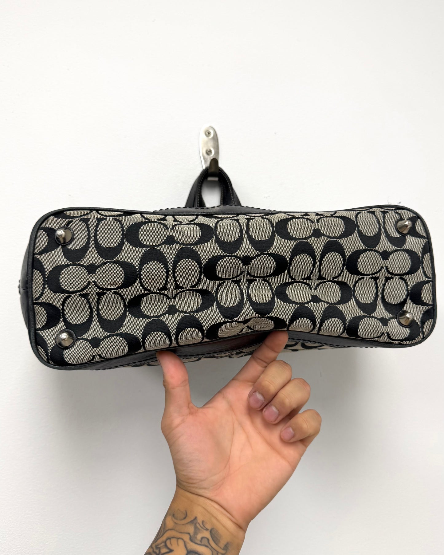 Coach signature logo satchel bag