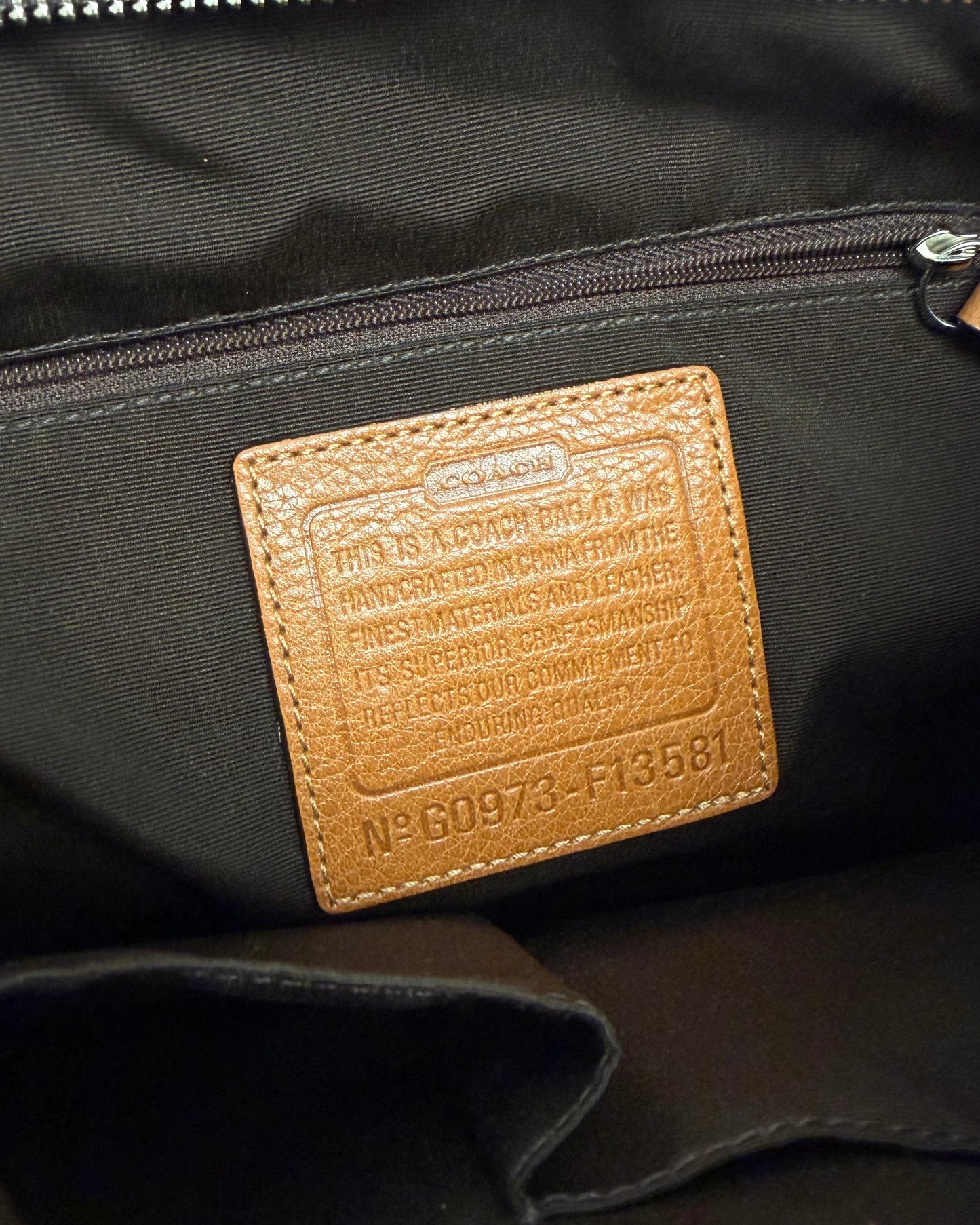 Coach Signature Hobo Tote Shoulder Bag