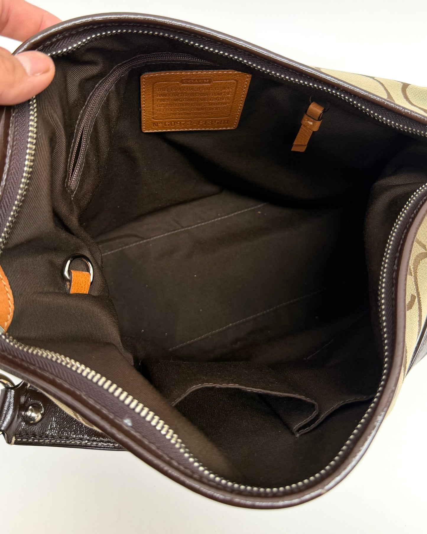 Coach Signature Hobo Tote Shoulder Bag