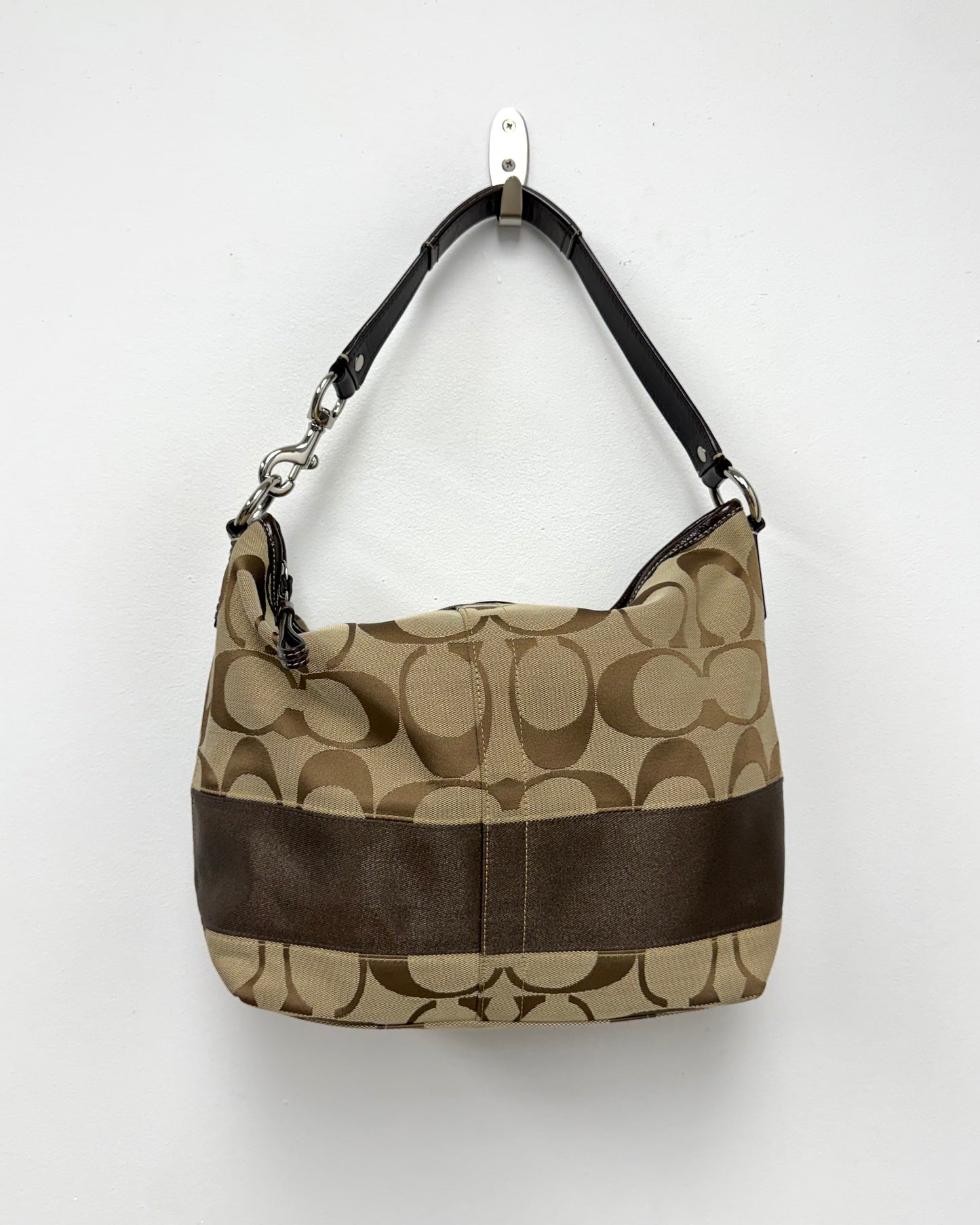 Coach Signature Hobo Tote Shoulder Bag