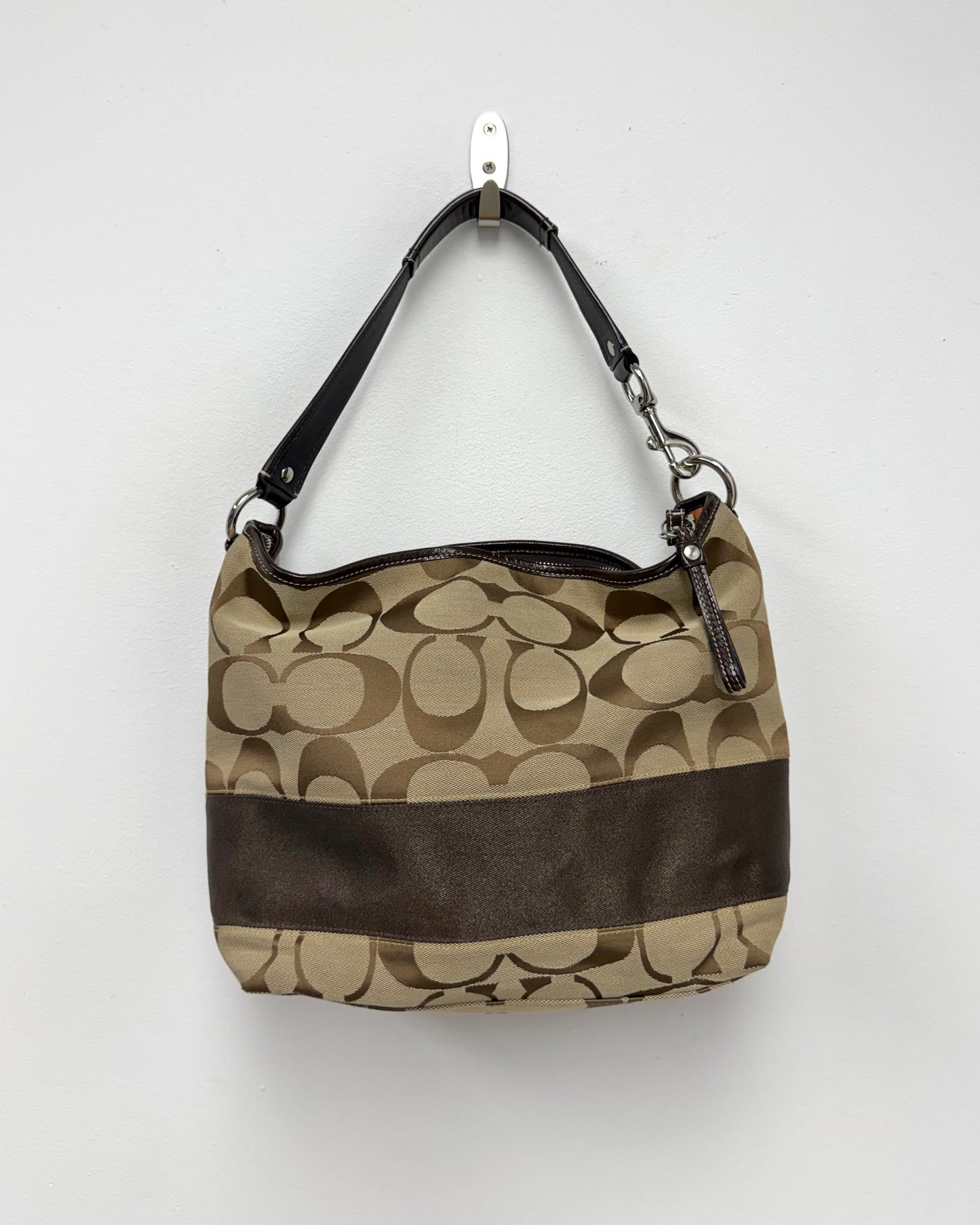 Coach Signature Hobo Tote Shoulder Bag
