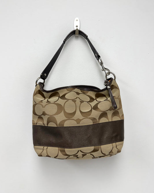 Coach Signature Hobo Tote Shoulder Bag