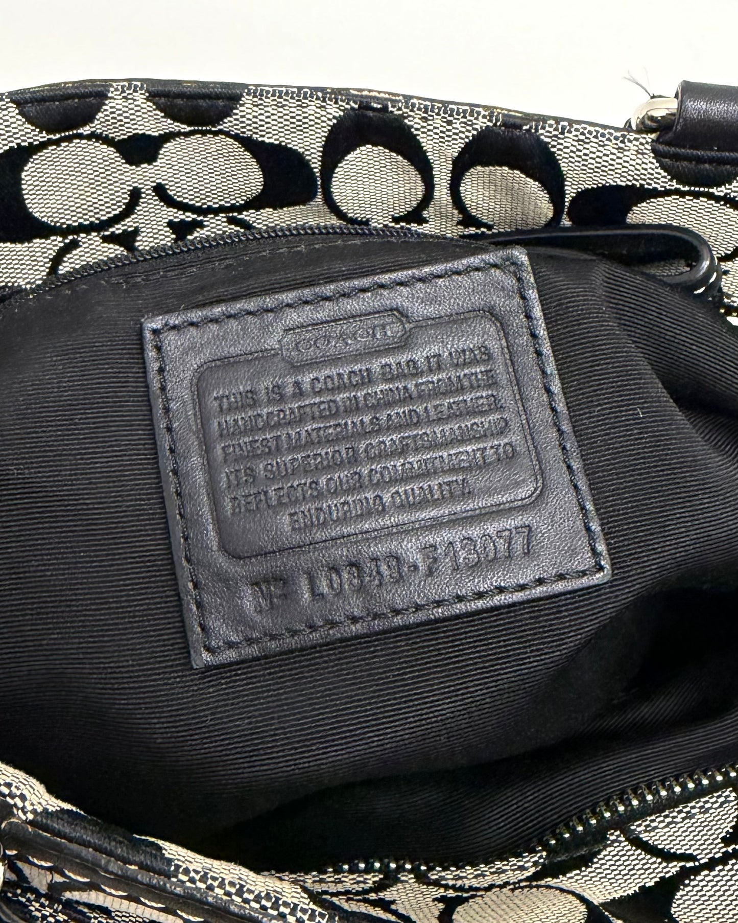 Vintage Coach Hampton signature jacquard tote
