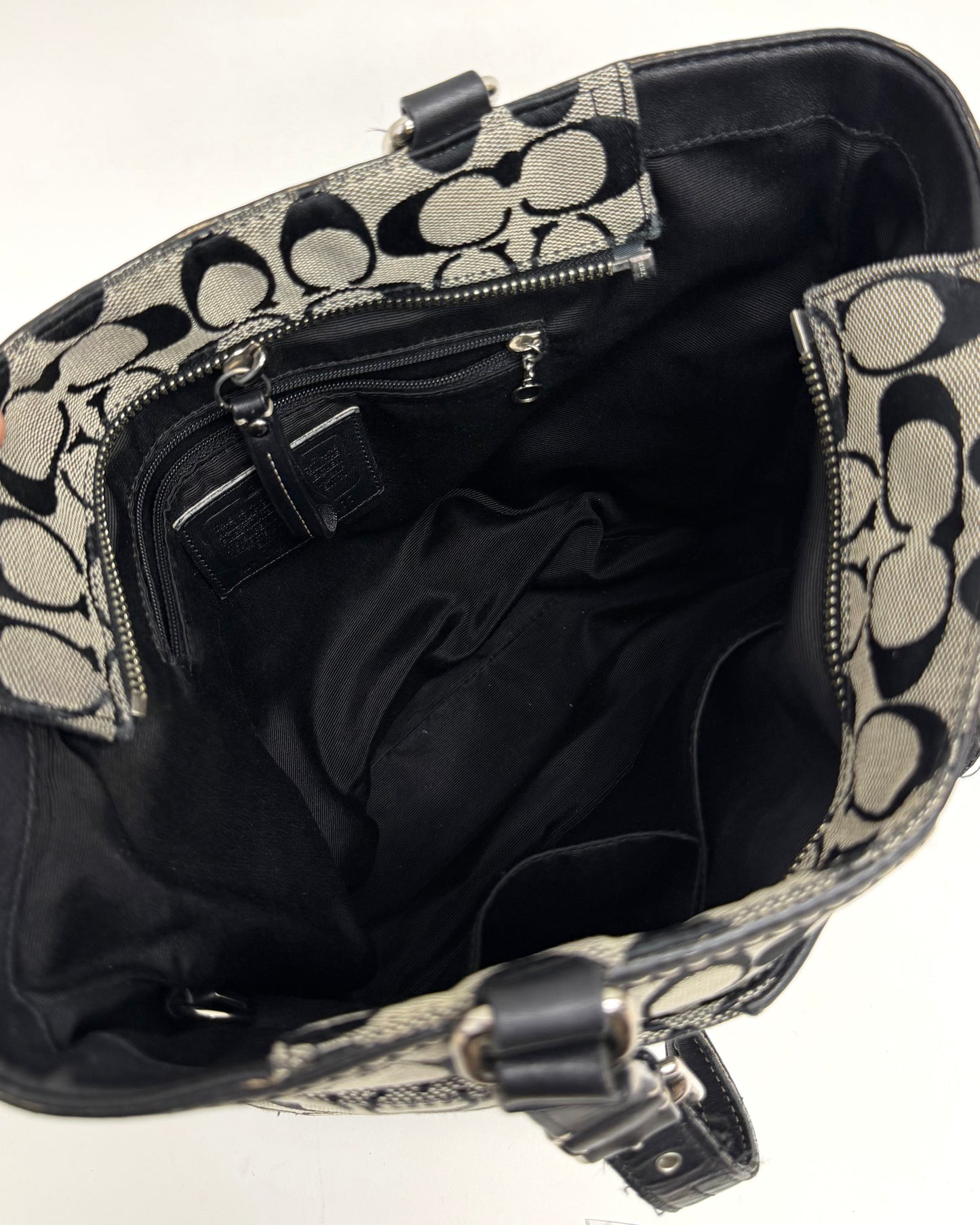 Vintage Coach Hampton signature jacquard tote