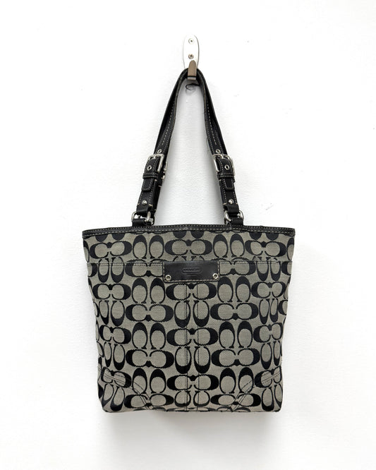 Vintage Coach Hampton signature jacquard tote