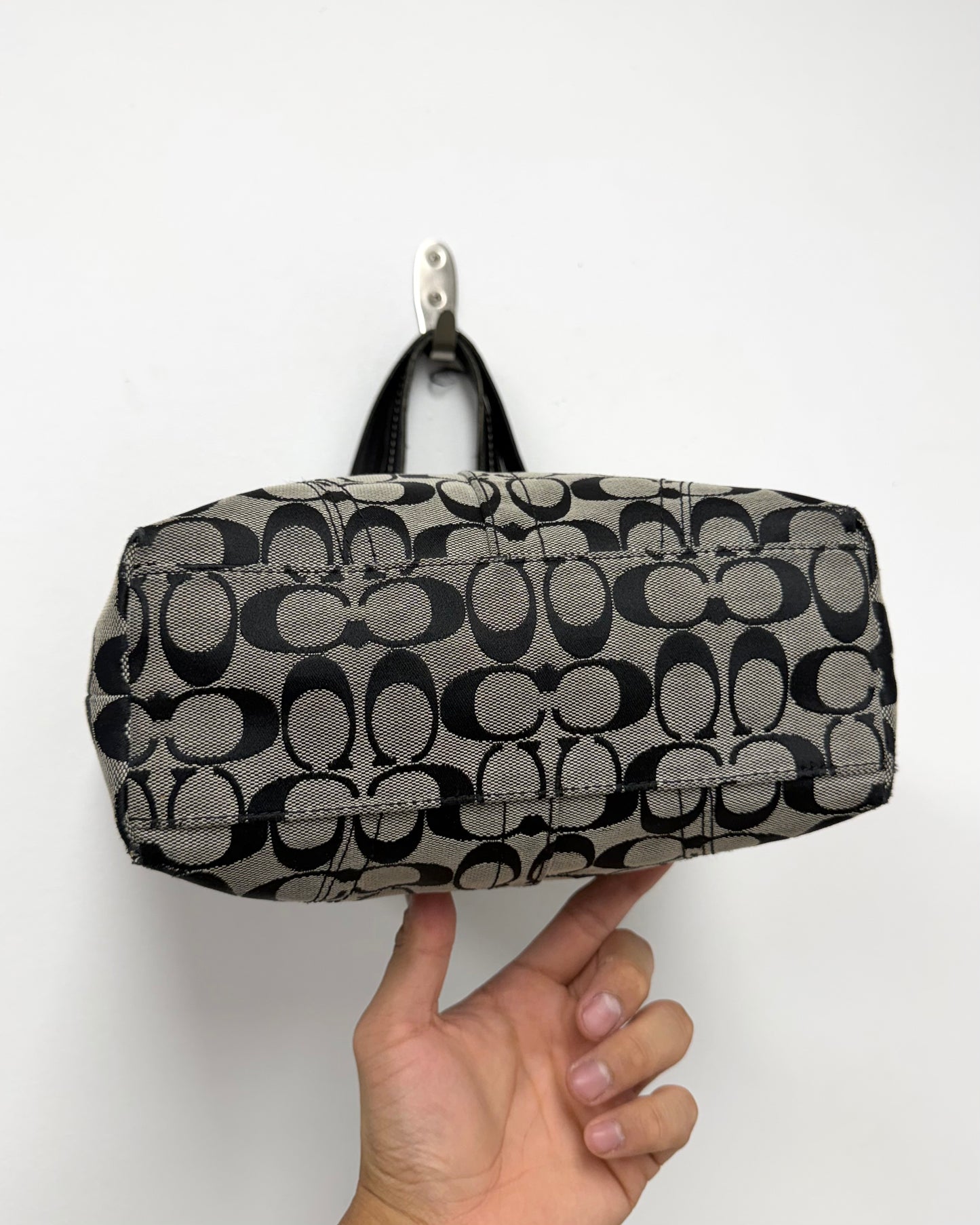 Vintage Coach Hampton signature jacquard tote