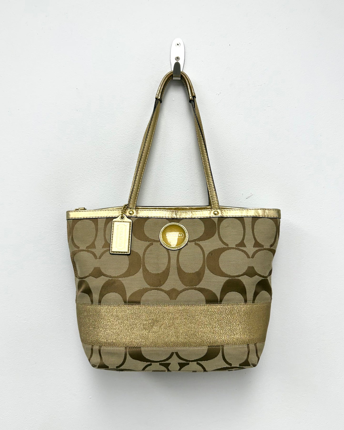 Coach Signature Stripe Tote Bag