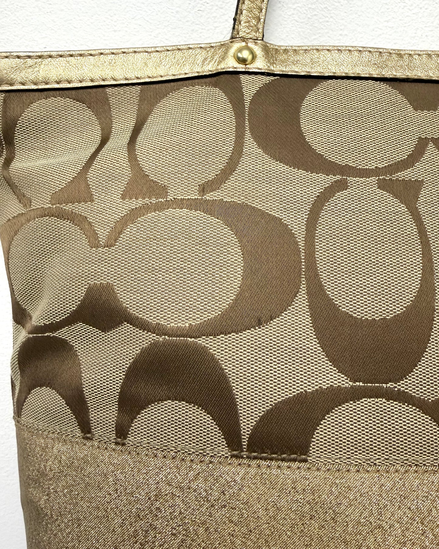 Coach Signature Stripe Tote Bag