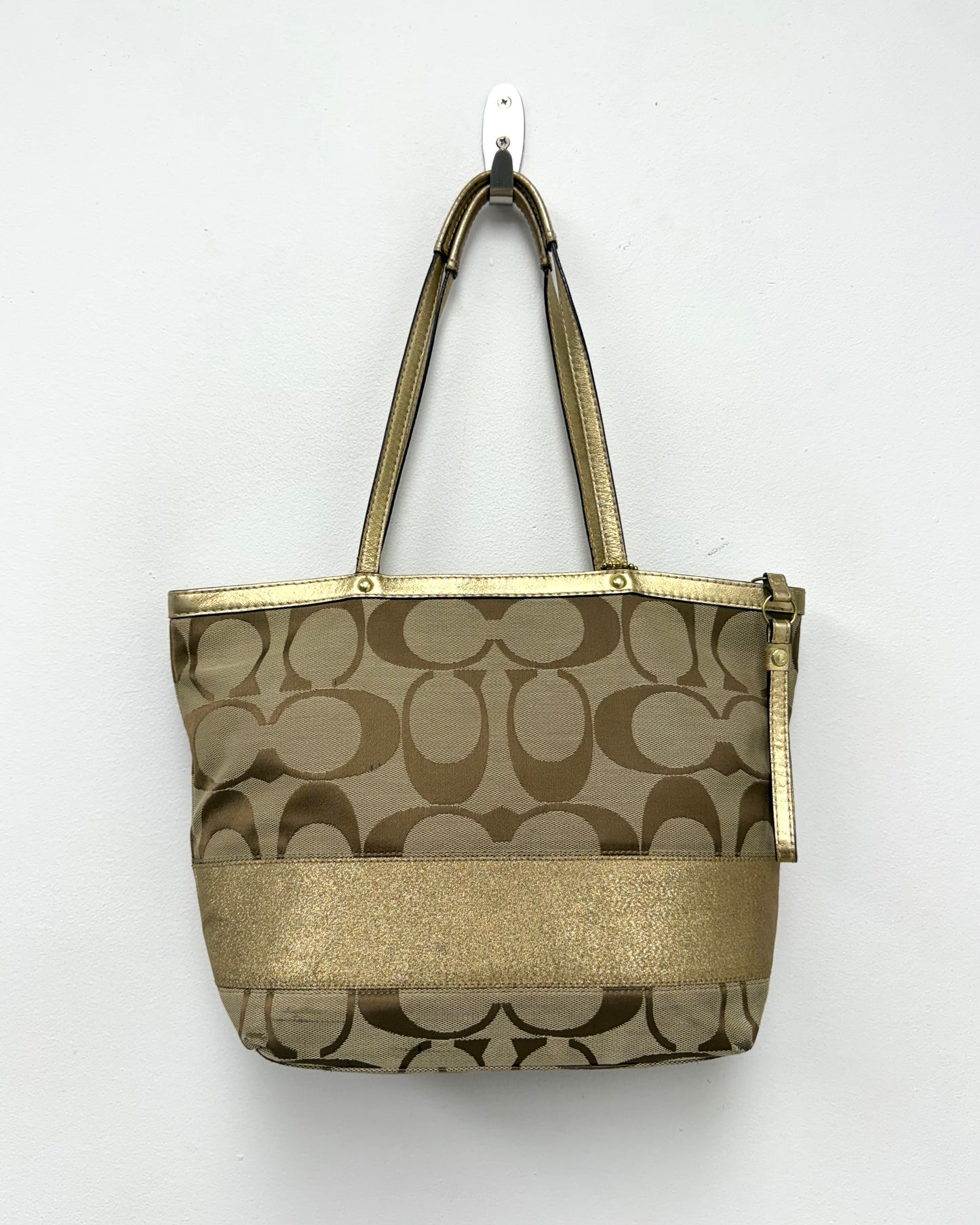 Coach Signature Stripe Tote Bag