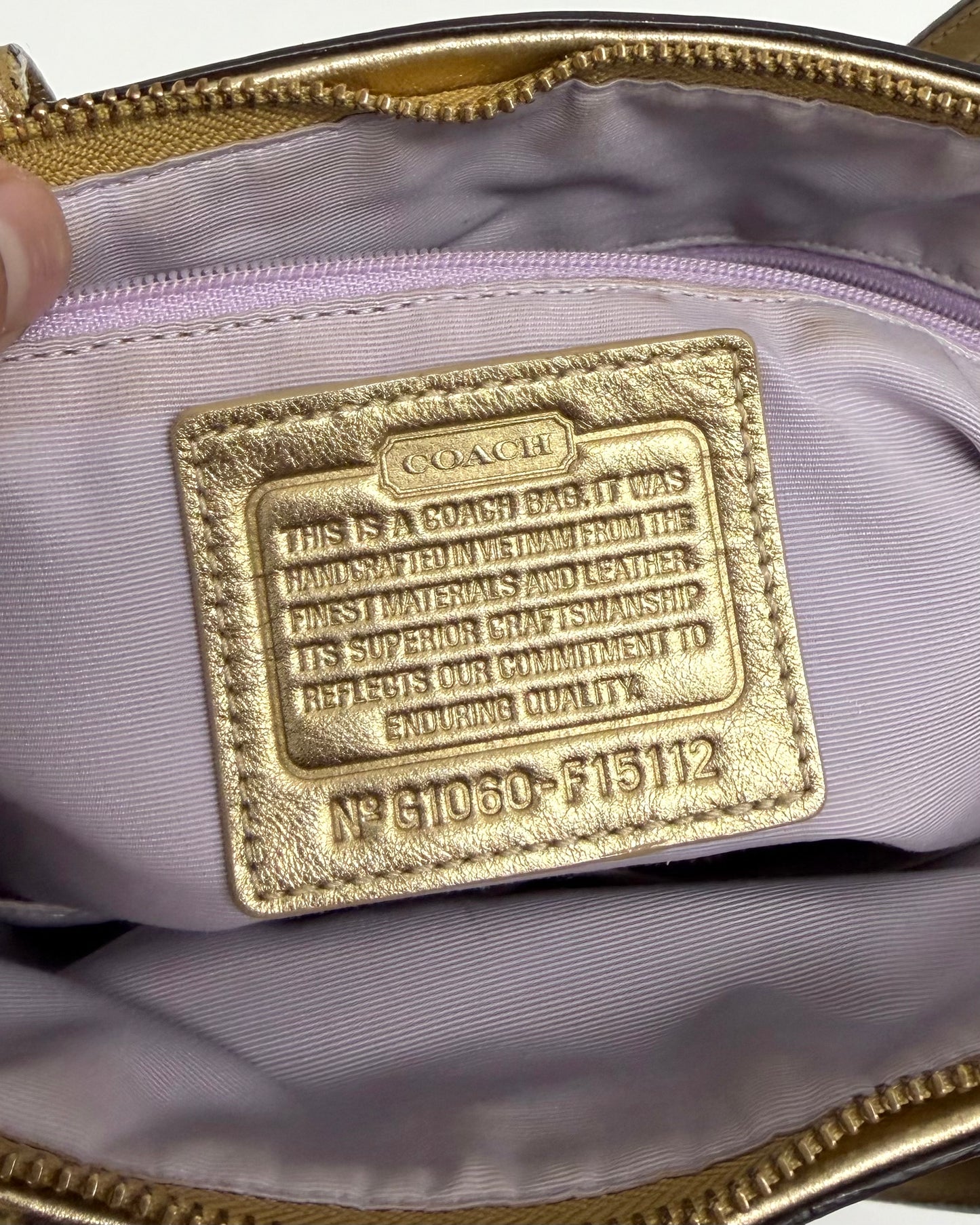Coach Signature Stripe Tote Bag