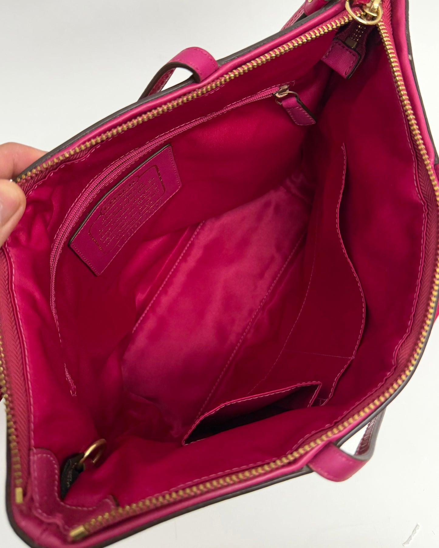 Coach Signature Stripe tote