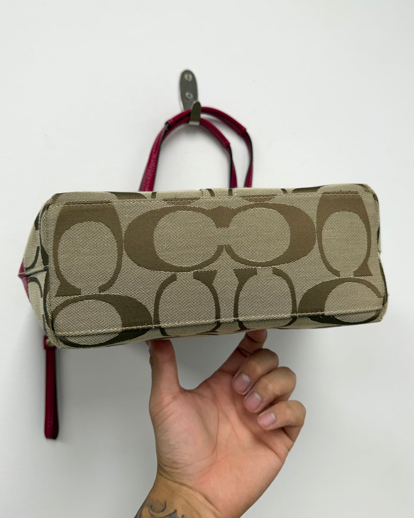 Coach Signature Stripe tote