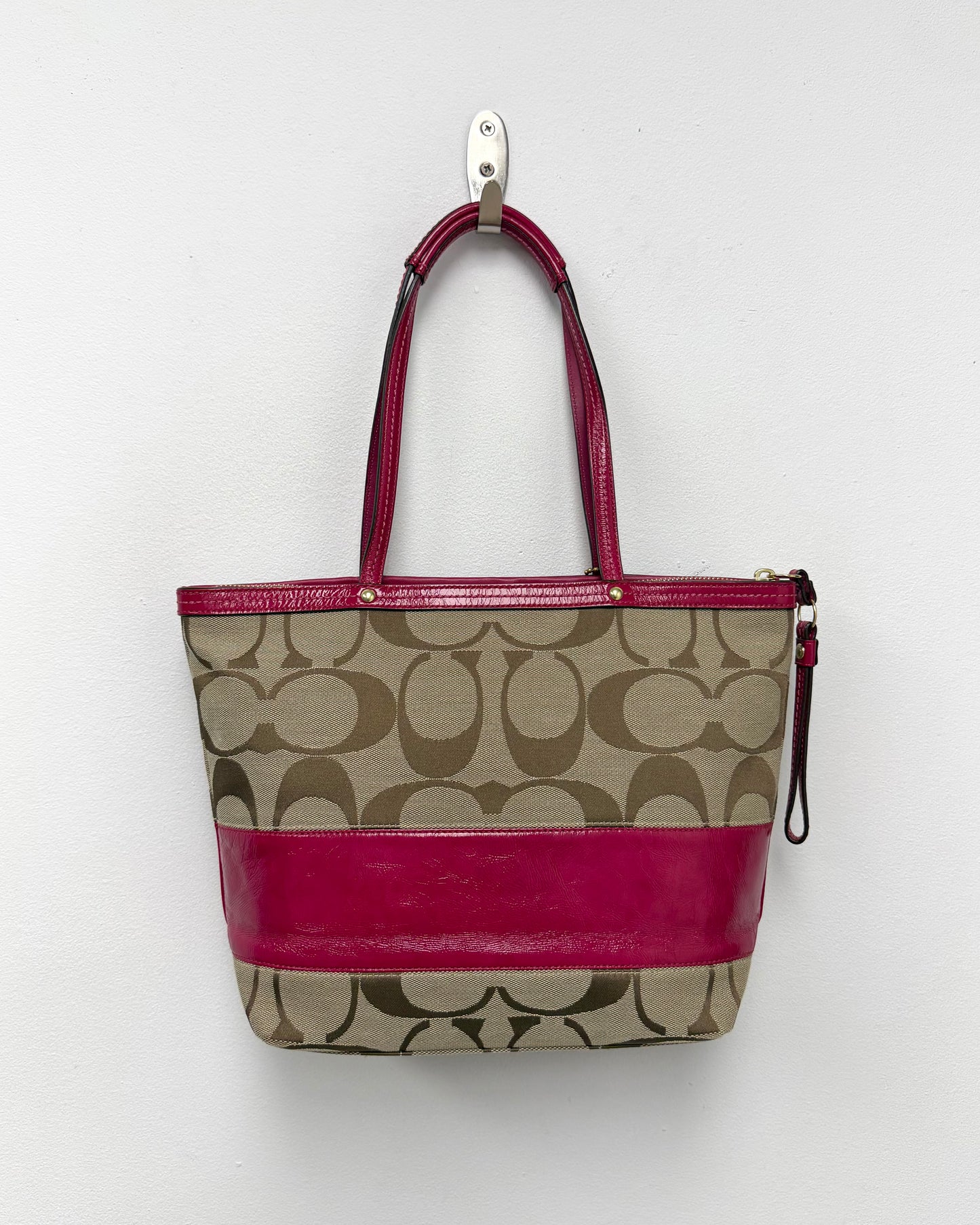 Coach Signature Stripe tote