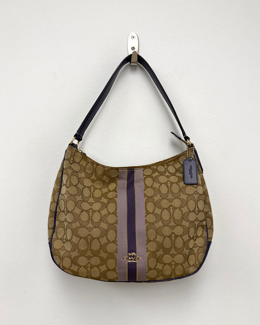 Coach Signature Stripe Hobo bag