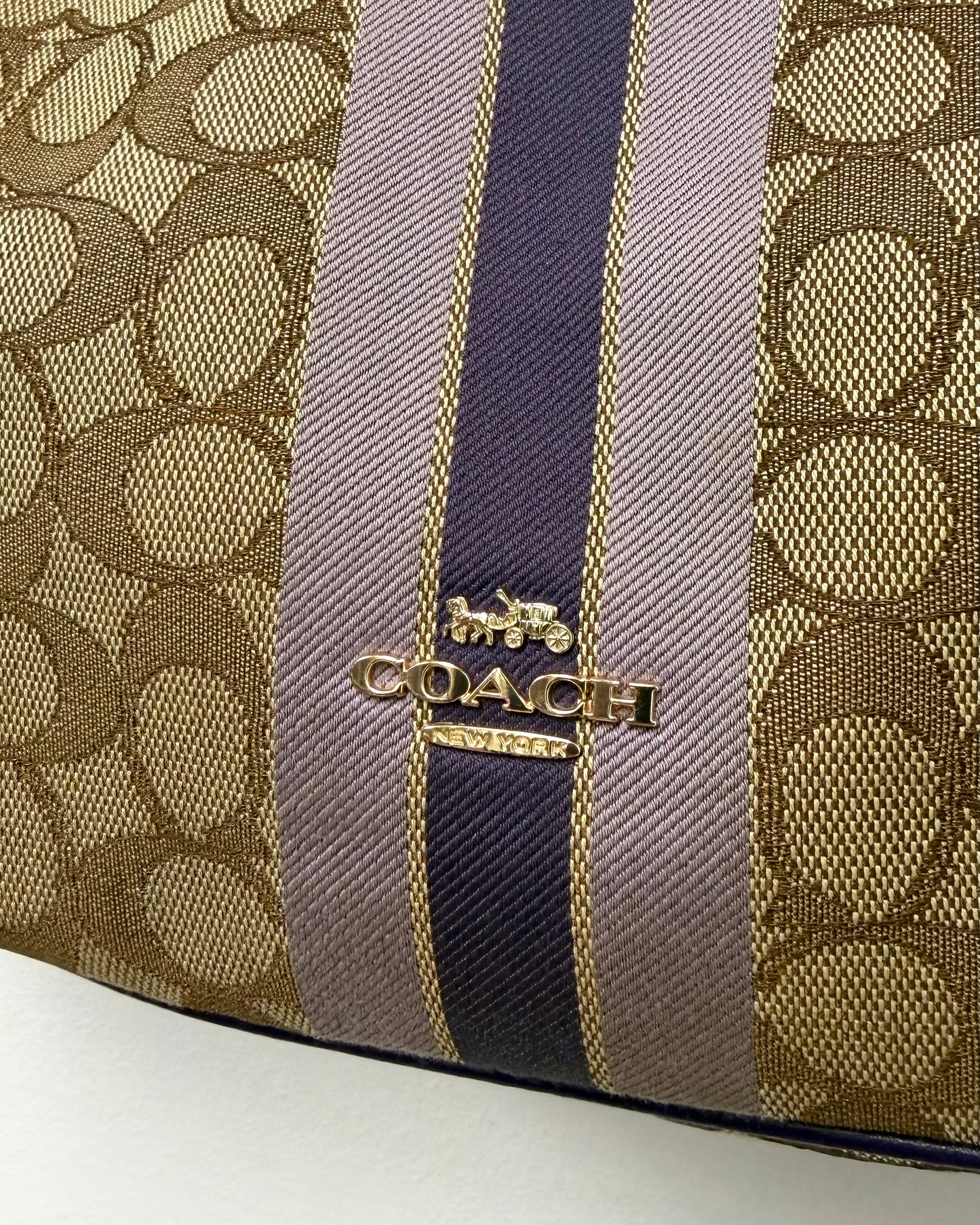 Coach Signature Stripe Hobo bag