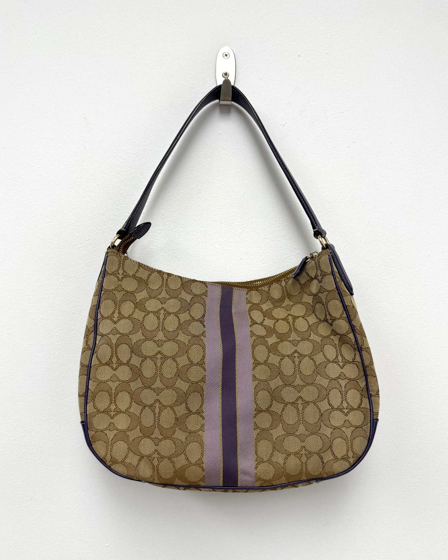 Coach Signature Stripe Hobo bag