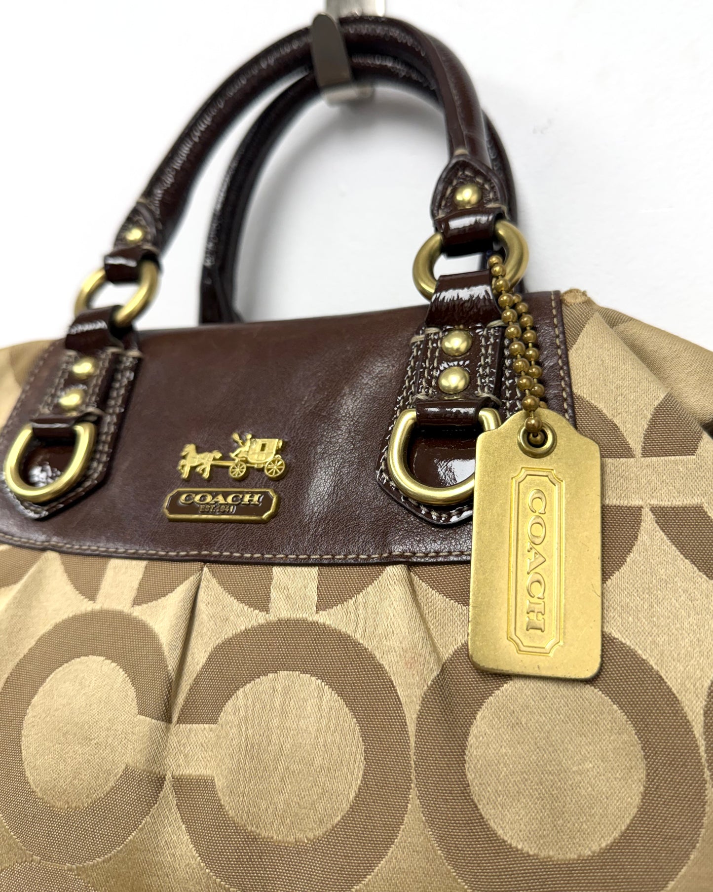 Coach Madison Dotted Op Art Sophia satchel