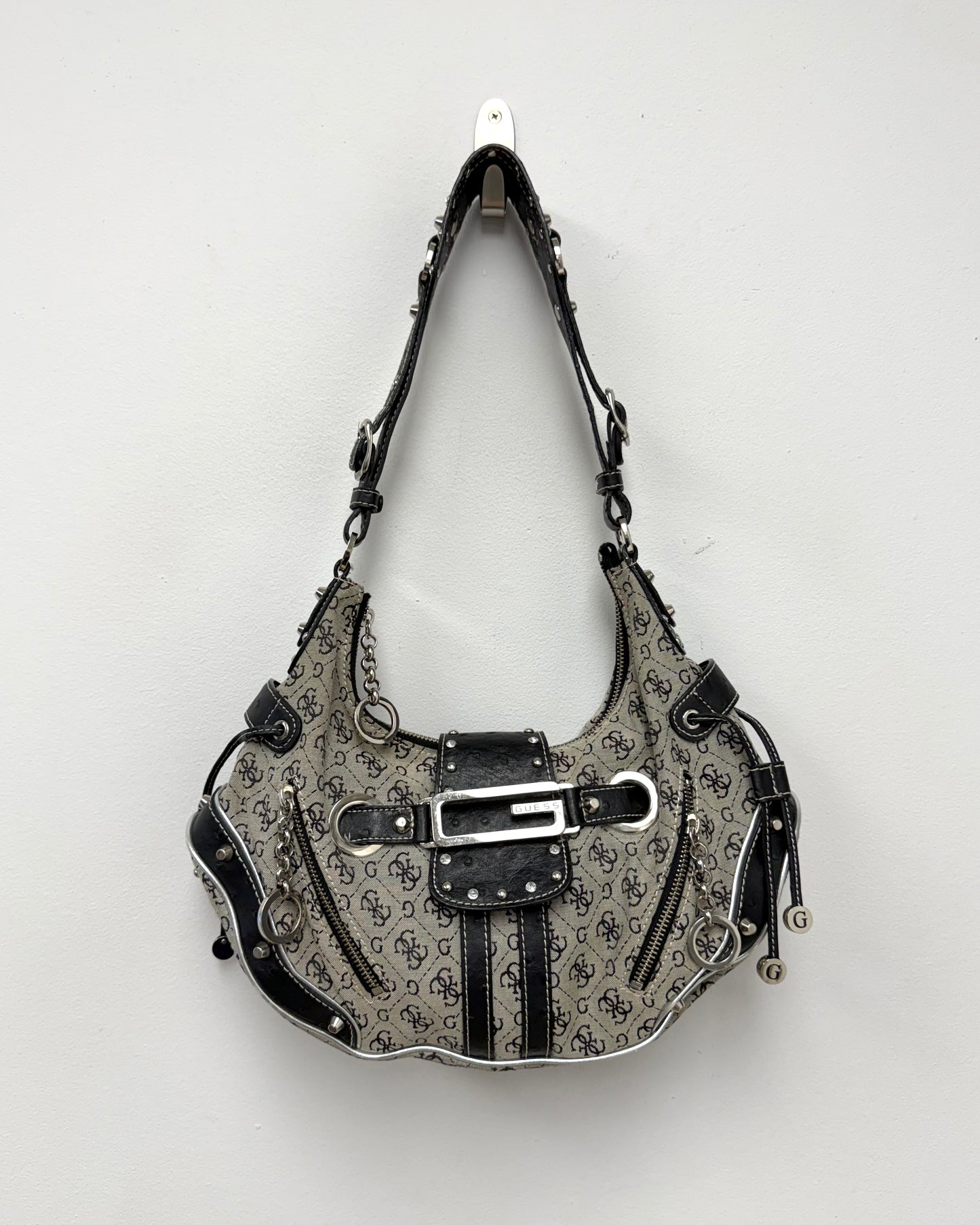 GUESS monogram hobo shoulder bag