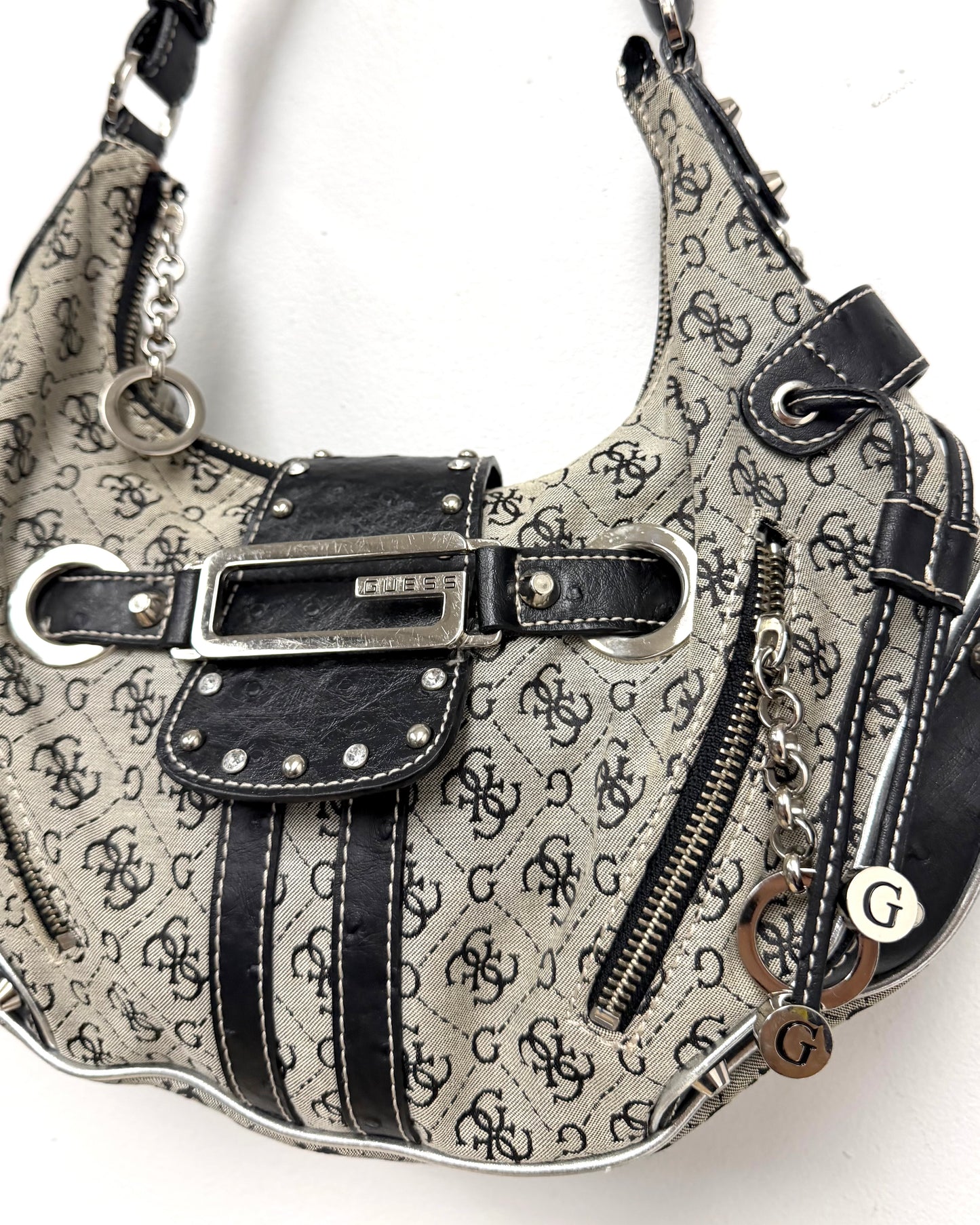 GUESS monogram hobo shoulder bag