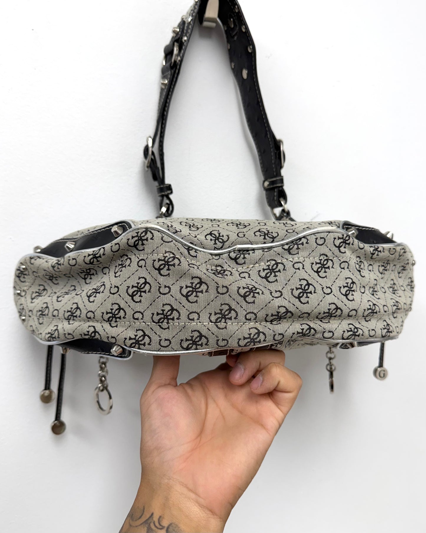 GUESS monogram hobo shoulder bag