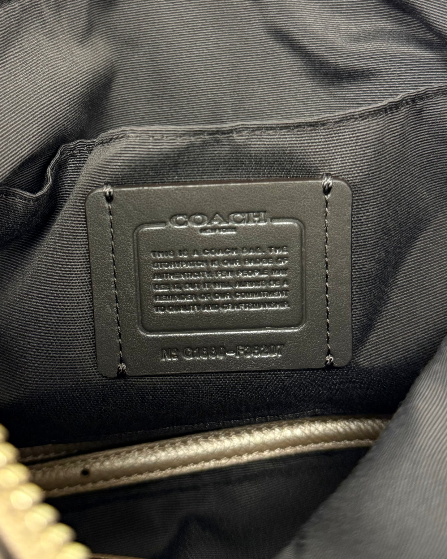 Platinum Coach Carrie Crossbody bag