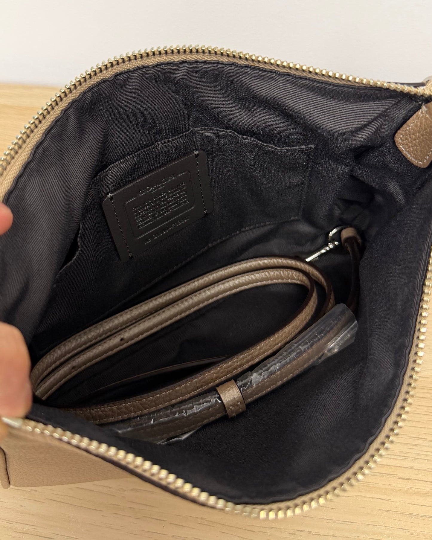 Platinum Coach Carrie Crossbody bag