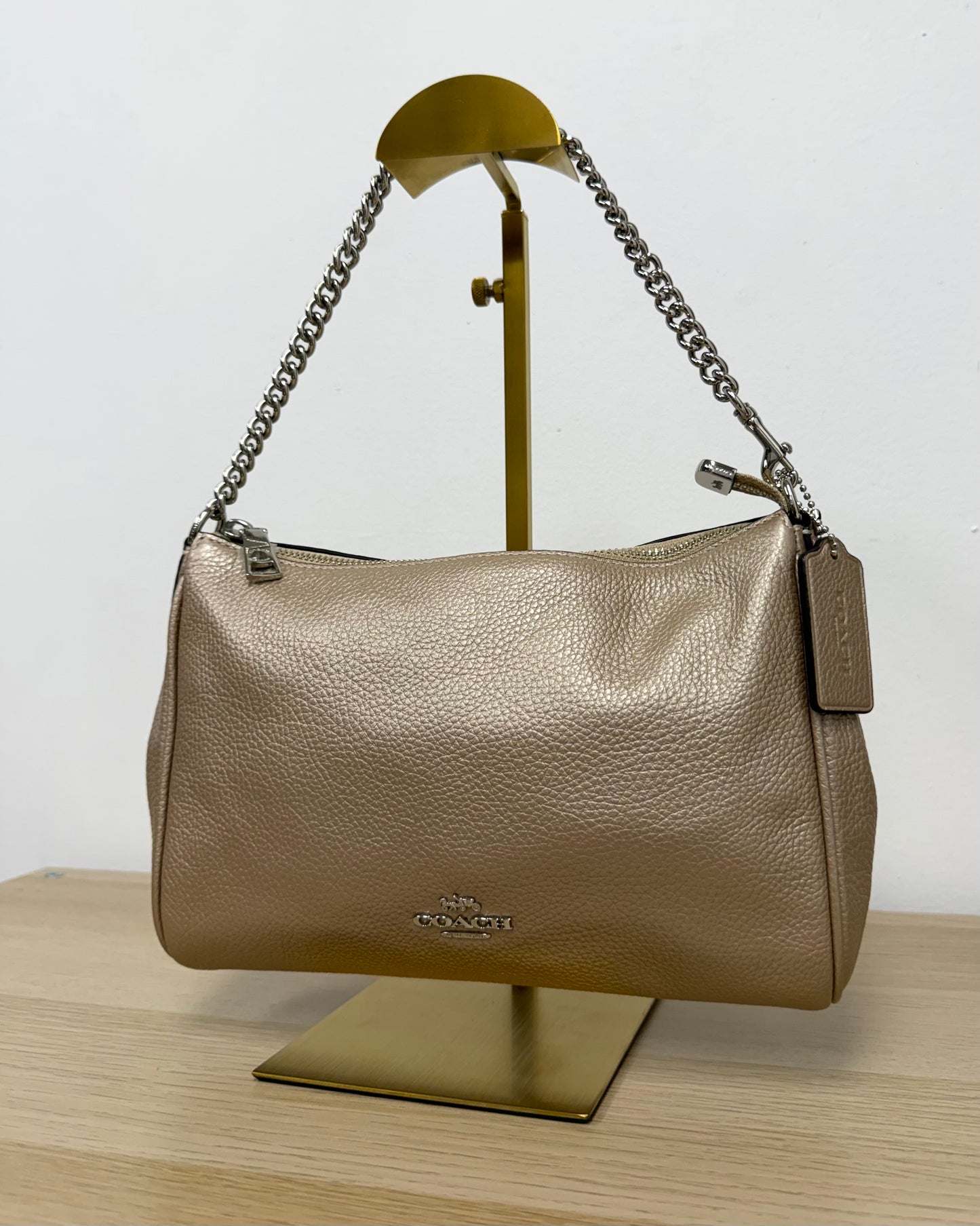 Platinum Coach Carrie Crossbody bag