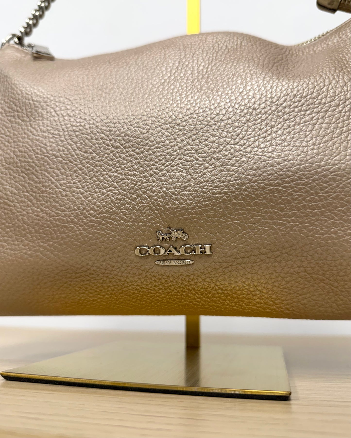 Platinum Coach Carrie Crossbody bag