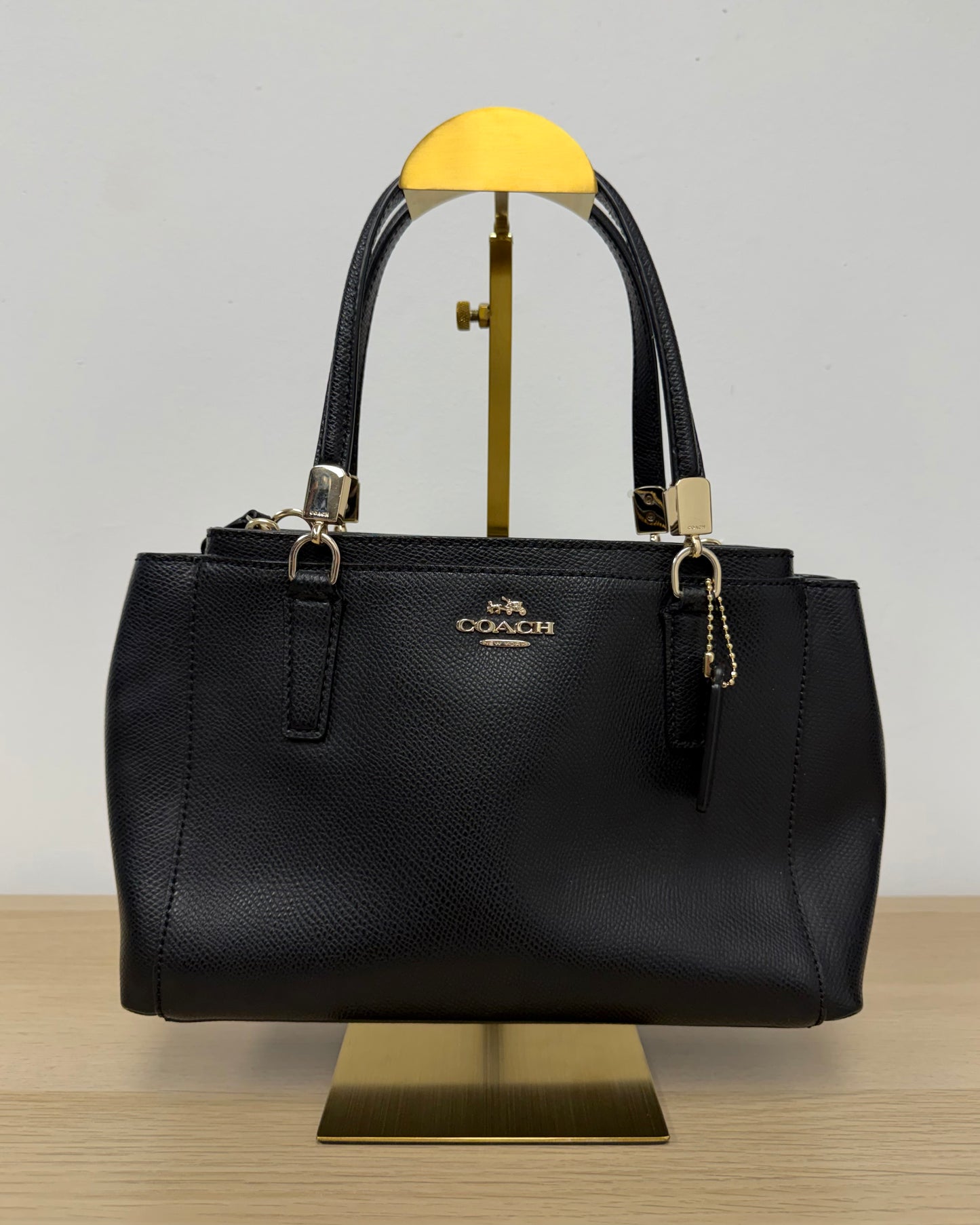 Coach black leather Christie Carryall satchel