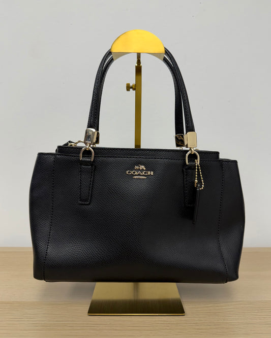 Coach black leather Christie Carryall satchel