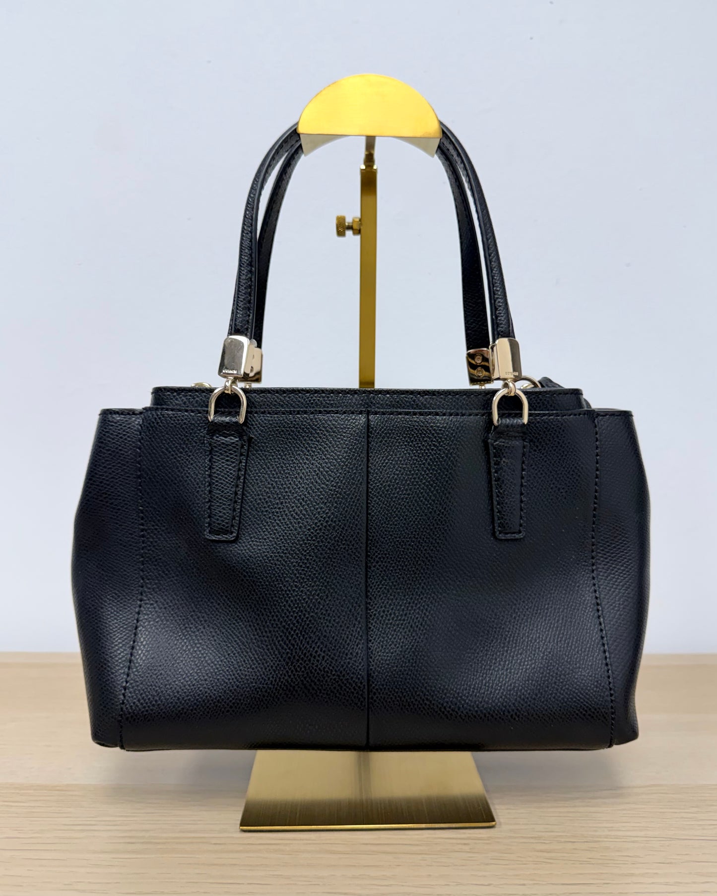 Coach black leather Christie Carryall satchel